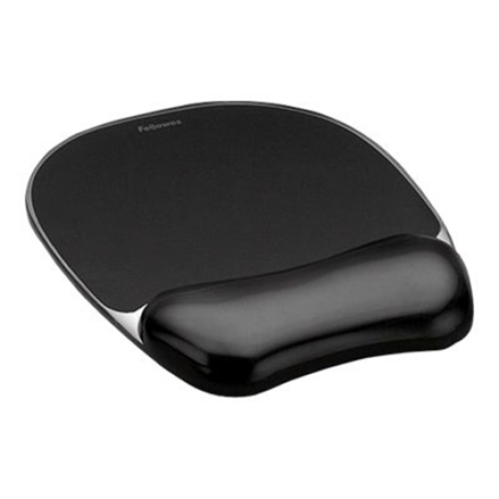 Fellowes , Mouse pad with wrist support CRYSTAL , Mouse pad with wrist pillow , 202 x 235 x 25 mm , Black