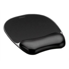 Fellowes , Mouse pad with wrist support CRYSTAL , Mouse pad with wrist pillow , 202 x 235 x 25 mm , Black