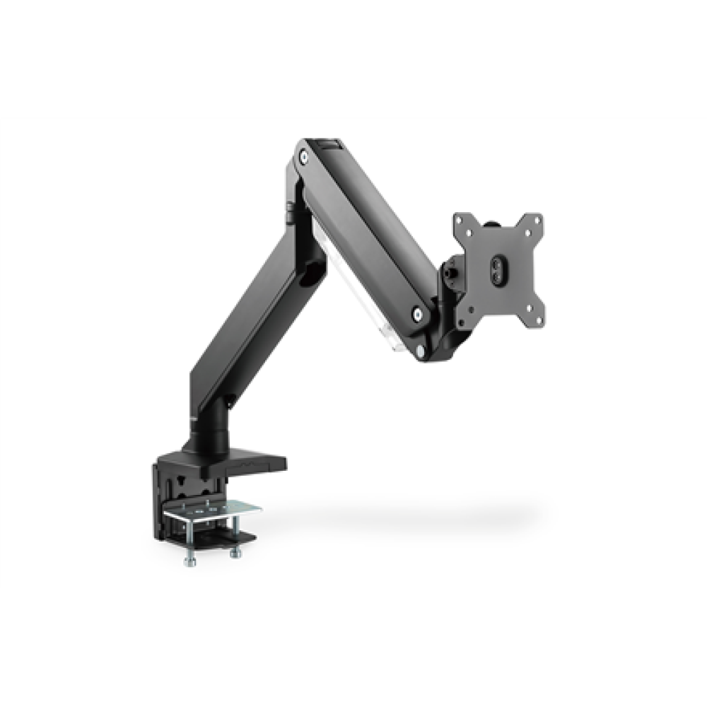Digitus Desk Mount , Universal Single Monitor Mount with Gas Spring and Clamp Mount , Adjustable Height, Rotate, Tilt, Swivel , 15-35 , Maximum weight (capacity) 15 kg , Black