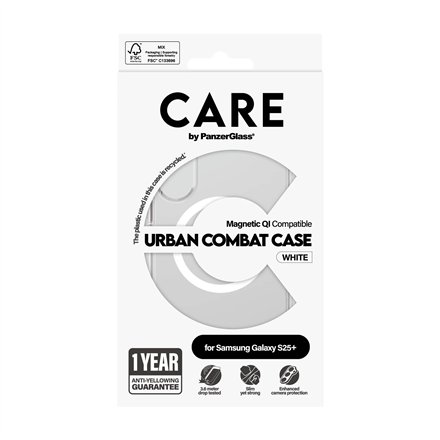 CARE Back protection , Samsung , Galaxy S25+ , Recycled plastic , White