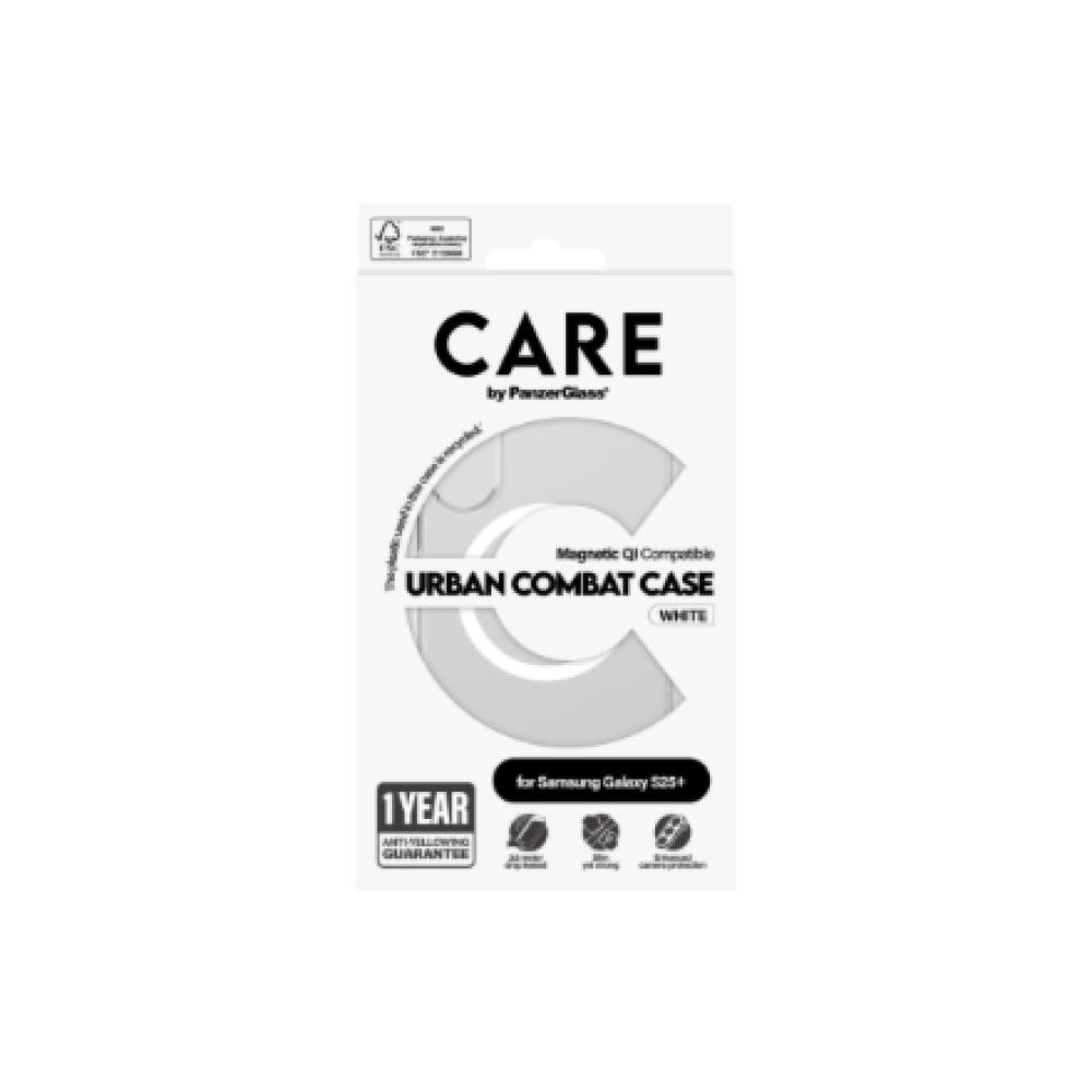 CARE Back protection , Samsung , Galaxy S25+ , Recycled plastic , White