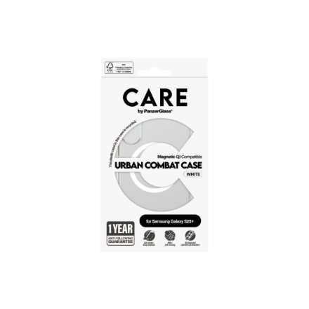 CARE Back protection , Samsung , Galaxy S25+ , Recycled plastic , White