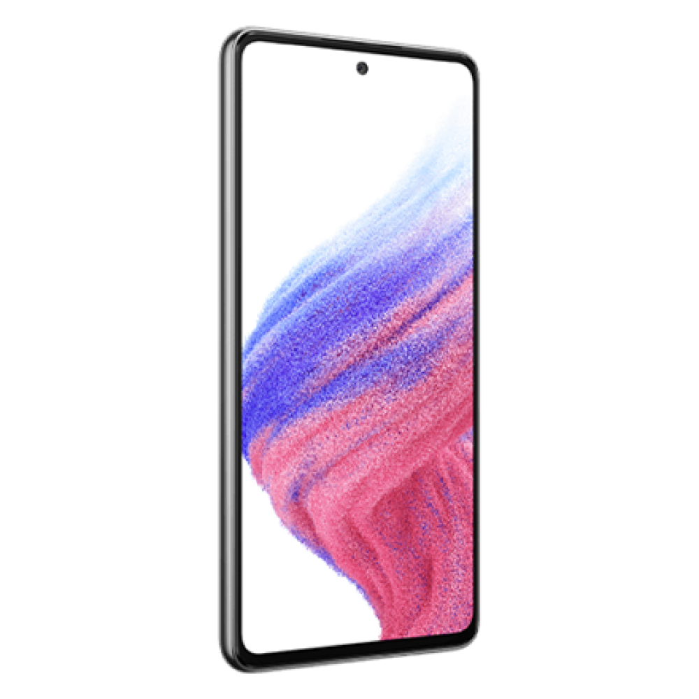 Samsung , Galaxy , A53 A536 , Awesome Black , 6.5 , Super AMOLED , 1080 x 2400 , Internal RAM 6 GB , 128 GB , Dual SIM , Nano-SIM , 4G , 5G , Main camera resolution 64+12+5+5 MP , Secondary camera resolution 32 MP , Android , 12