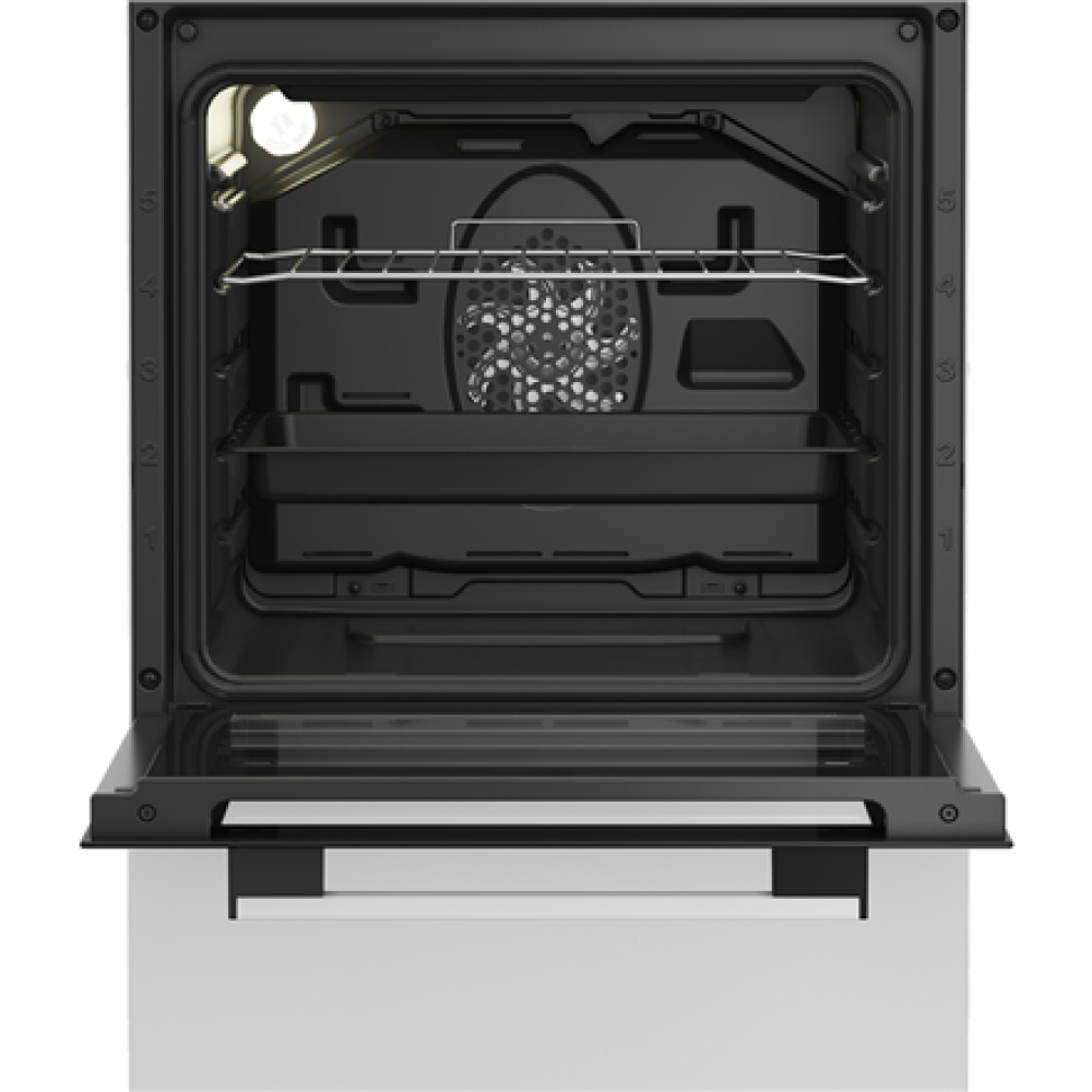 INDESIT Cooker , I5V8PMW , Hob type Ceramic , Oven type Electric , White , Width 50 cm , Depth 60 cm , 55 L