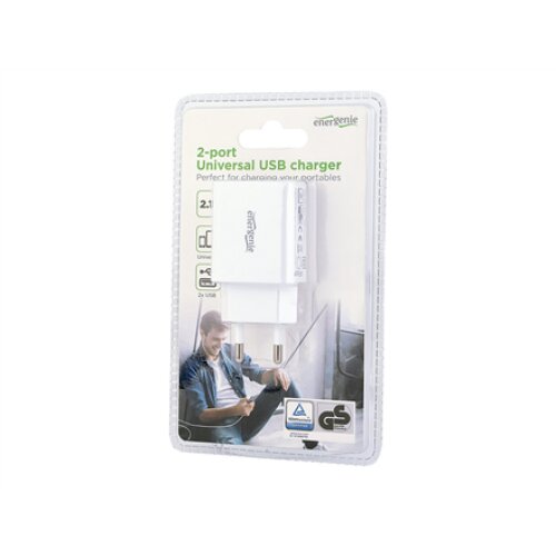 EnerGenie , EG-U2C2A-03-W , 2-port universal USB charger