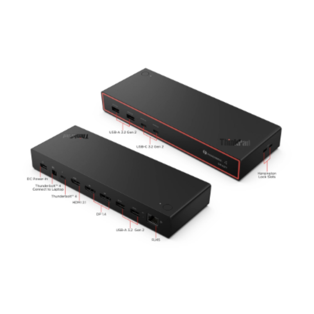 Lenovo ThinkPad Thunderbolt 4 Smart Dock Gen2 7500 - EU , DisplayPorts quantity 2 , HDMI ports quantity 1 , 100 W