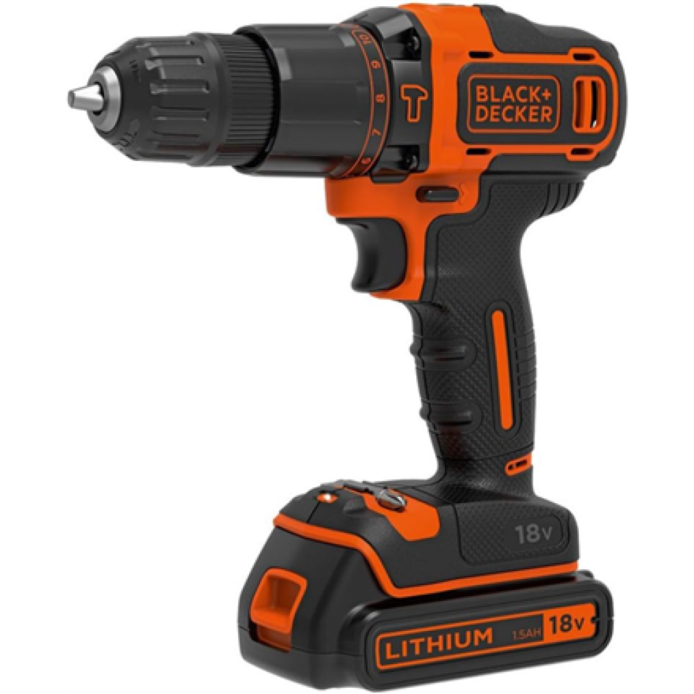 BLACK & DECKER Impact driver-drill , BDCHD18K-QW , 18 V , 1.5 Ah , Li-Ion