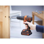 BLACK & DECKER , Impact driver-drill , BDCHD18K-QW , 18 V , 1.5 Ah , Li-Ion