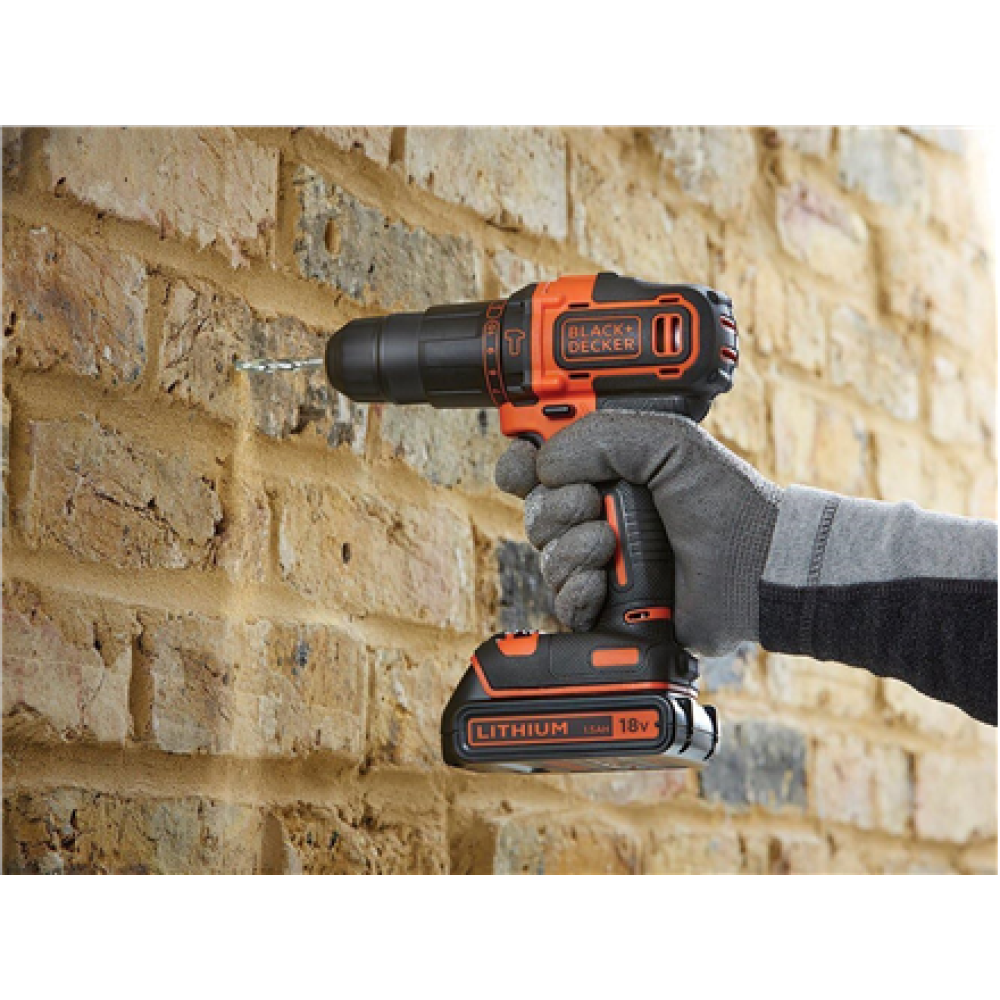 BLACK & DECKER Impact driver-drill , BDCHD18K-QW , 18 V , 1.5 Ah , Li-Ion