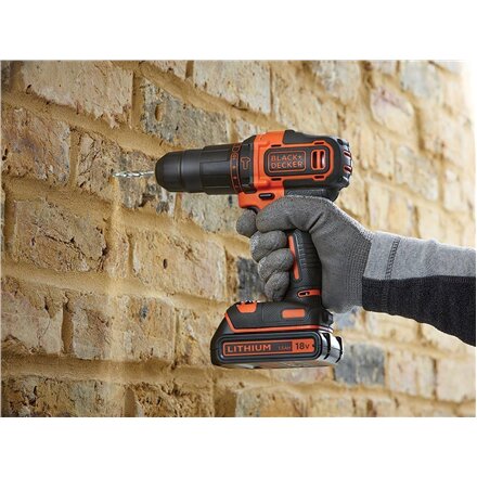 BLACK & DECKER , Impact driver-drill , BDCHD18K-QW , 18 V , 1.5 Ah , Li-Ion