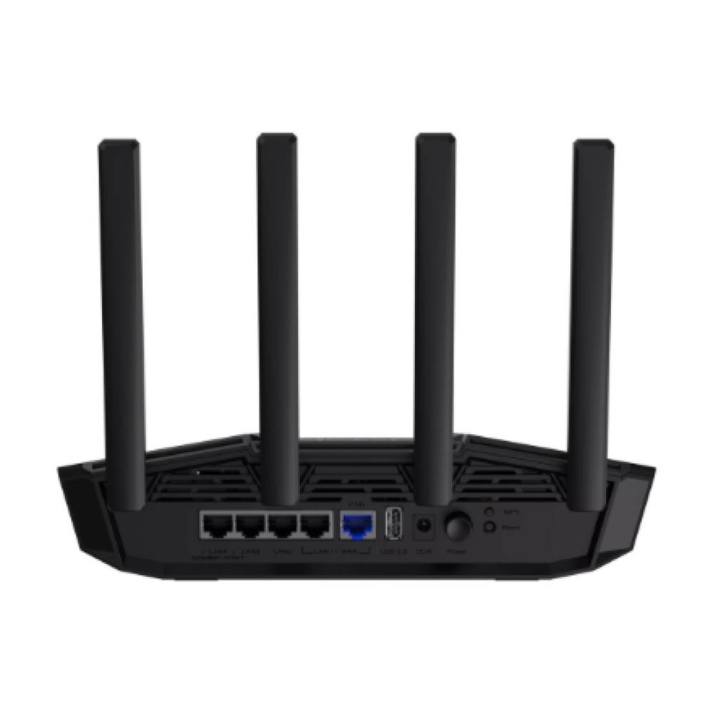 Dual-band Gaming Router , TUF-BE3600 , 802.11ax , 10/100/1000 Mbit/s , Ethernet LAN (RJ-45) ports 5 , Mesh Support Yes , MU-MiMO No , No mobile broadband , Antenna type External , 1x USB 3.2 Gen 1