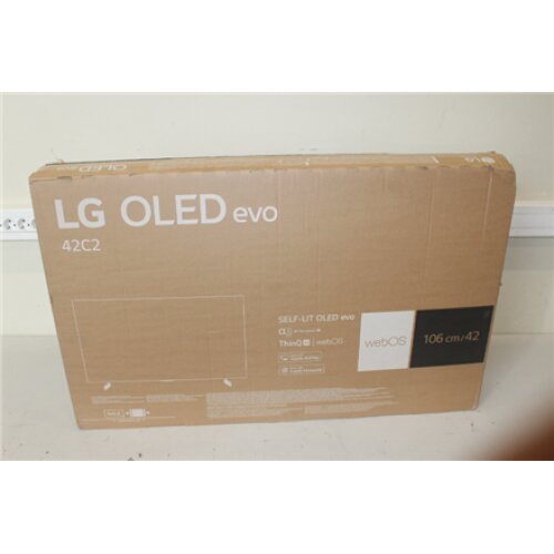 SALE OUT. LG OLED42C21LA 42 (121 cm) 4K Ultra HD Smart OLED TV LG OLED42C21LA 42 (121 cm), Smart TV, WebOS, 4K HDR OLED, 3840 × 2160, Wi-Fi, DVB-T/T2/C/S/S2, DAMAGED PACKAGING