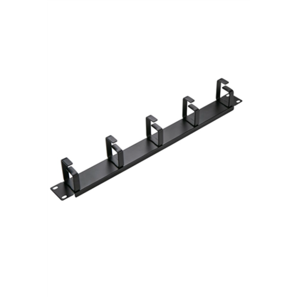 SOMI Networks , 19“ Cable Management Bar with 5pcs Steel Rings , CMB-08 , Black , Ring Diameter 45x50mm