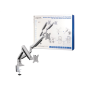 Logilink BP0043 Dual Monitor Desk mount, 13-32,gas spring, aluminum , Logilink