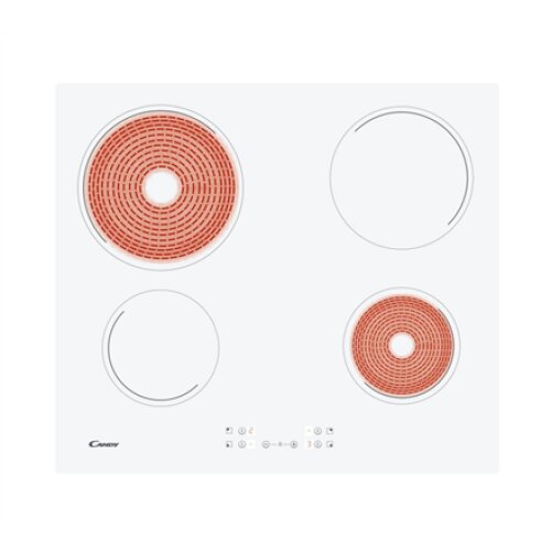 Candy , Hob , CH64CCW , Vitroceramic , Number of burners/cooking zones 4 , Touch , White