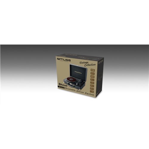 Muse , Turntable Stereo System , MT-103 GD , Black , 3 speeds , USB port , AUX in