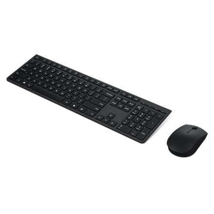 Lenovo Professional Wireless Rechargeable Combo Keyboard and Mouse , Keyboard and Mouse Set , Wireless , Mouse included , Bluetooth , US Euro , Rechargeable professional , Grey