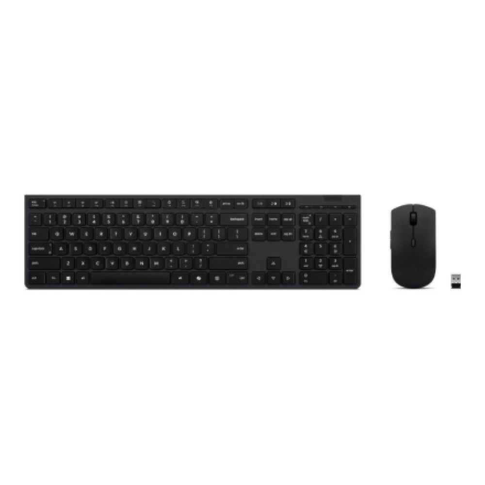 Lenovo Professional , Keyboard and Mouse Combo , Wireless , US Euro , Bluetooth , Black , 2.4 GHz
