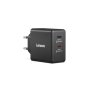 Lenovo Dual USB-C 65W GaN Charger , Charger , USB-C , 65 W