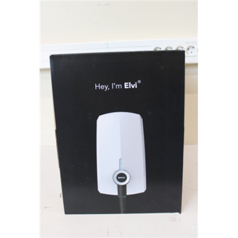 SALE OUT. EVBox Elvi White 1 Phase-32A, fixed 6 meter Type 2 cable, WiFi, 7,4 kW / DAMAGED PACKAGING, DEMO EVBox