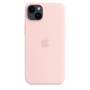 Apple 14 Plus Silicone Case with MagSafe Chalk Pink