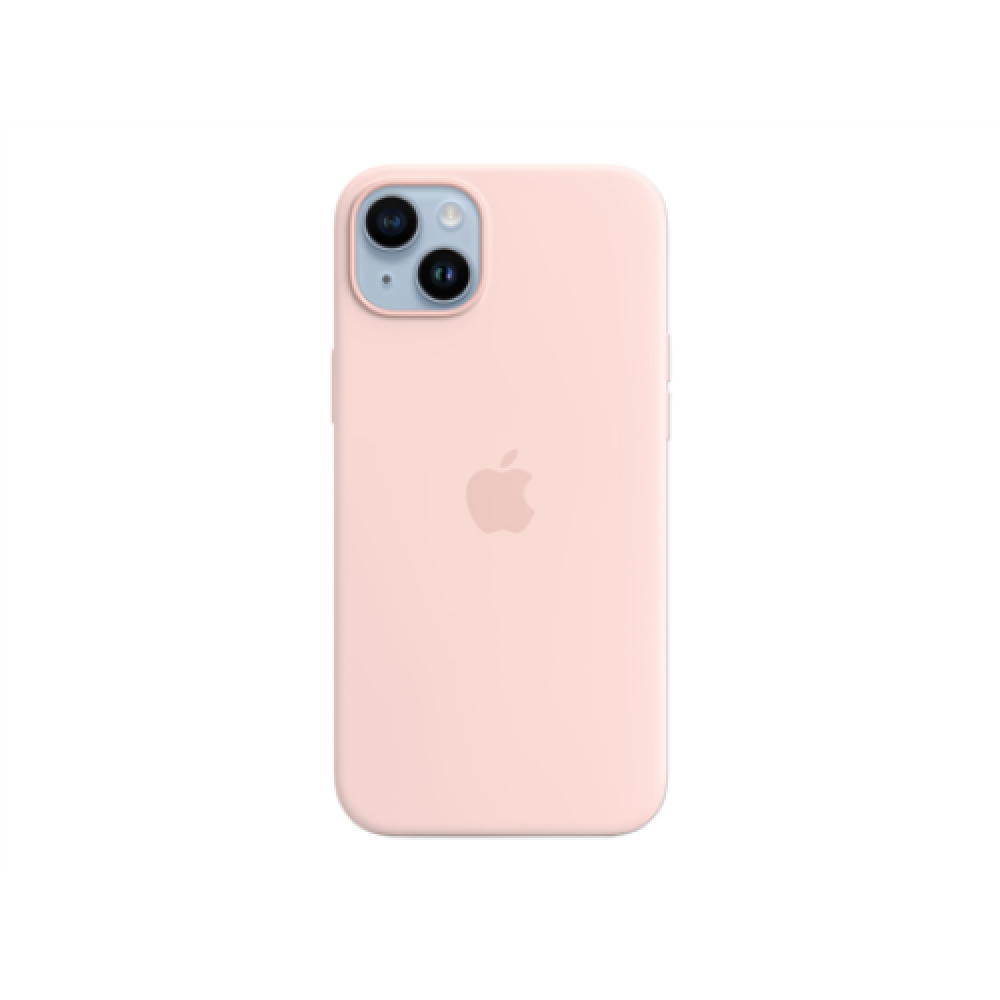 Apple 14 Plus Silicone Case with MagSafe Chalk Pink