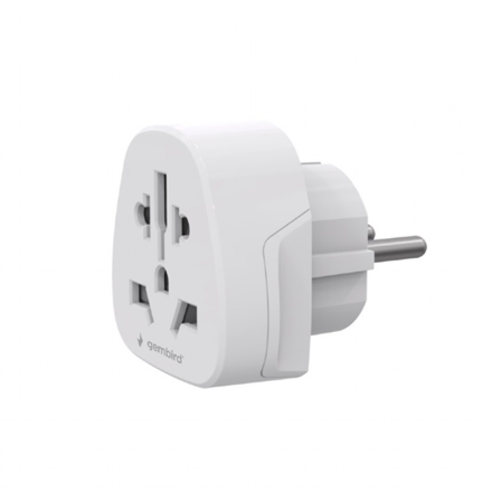 Gembird World to EU power adapter plug, 15 A , A-AC-EUMINTF , Travel adapter