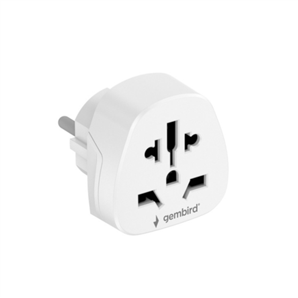 Gembird World to EU power adapter plug, 15 A , A-AC-EUMINTF , Travel adapter