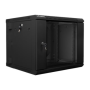 Lanberg , Rack cabinet 19 double-section wall-mount 9U/600x600 (flat pack) , WF02-6609-10B , Black