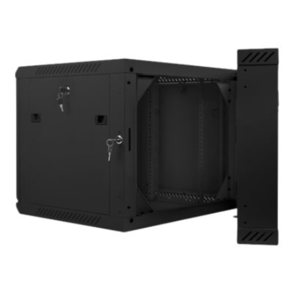 Lanberg , Rack cabinet 19 double-section wall-mount 9U/600x600 (flat pack) , WF02-6609-10B , Black