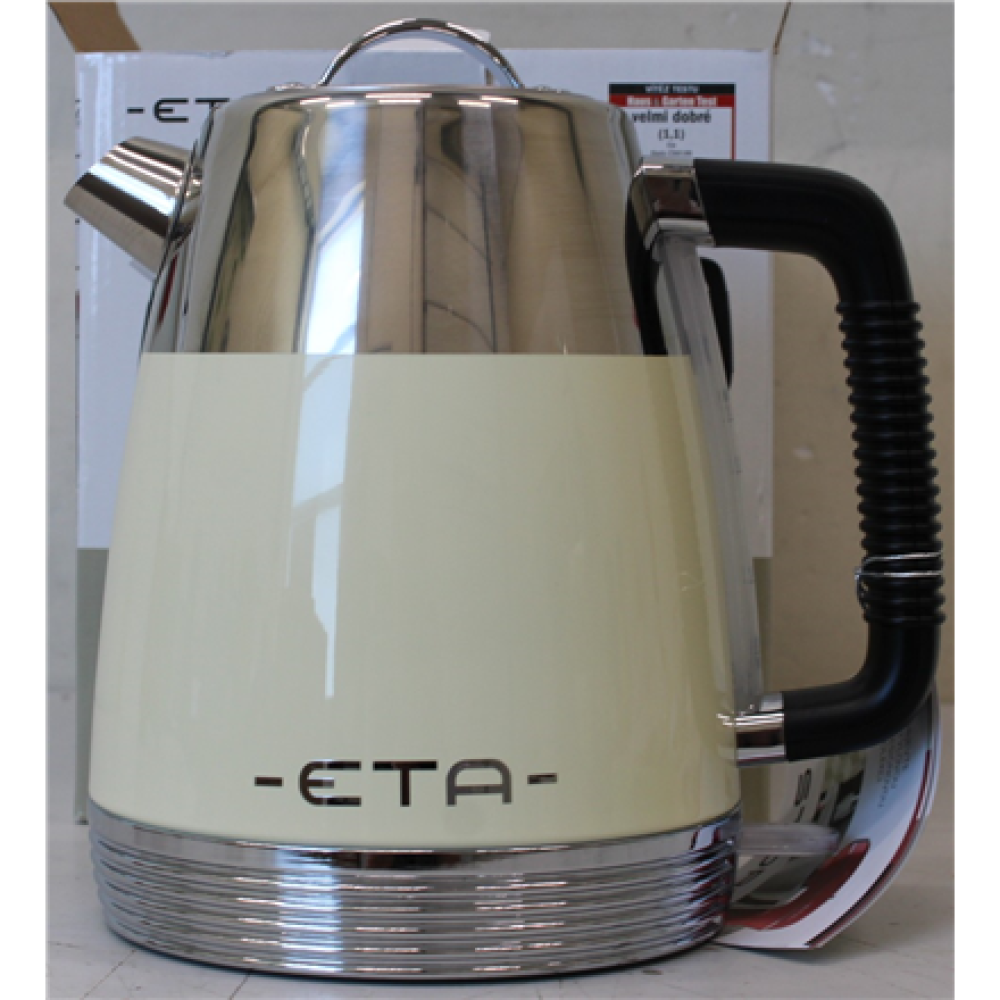 SALE OUT. ETA ETA918690040 Storio Kettle, Power 2150 W, Capacity 1.7 L, Stainless steel, Beige , SALE OUT. ETA , Storio Kettle , ETA918690040 , Standard , 2150 W , 1.7 L , Stainless steel , 360° rotational base , Beige , USED