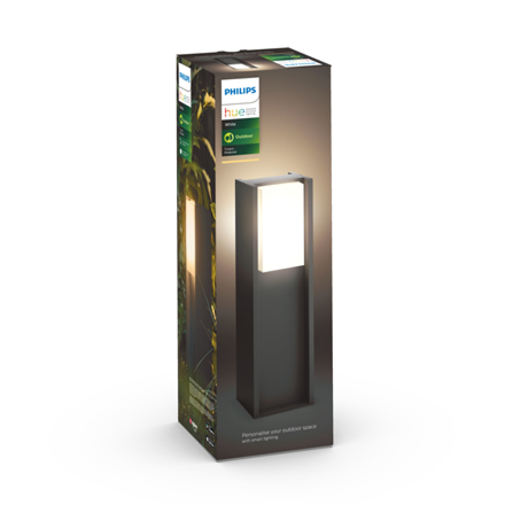 Philips Hue Turaco Outdoor Pedestal Lantern , E27 , 9 W , Warm white