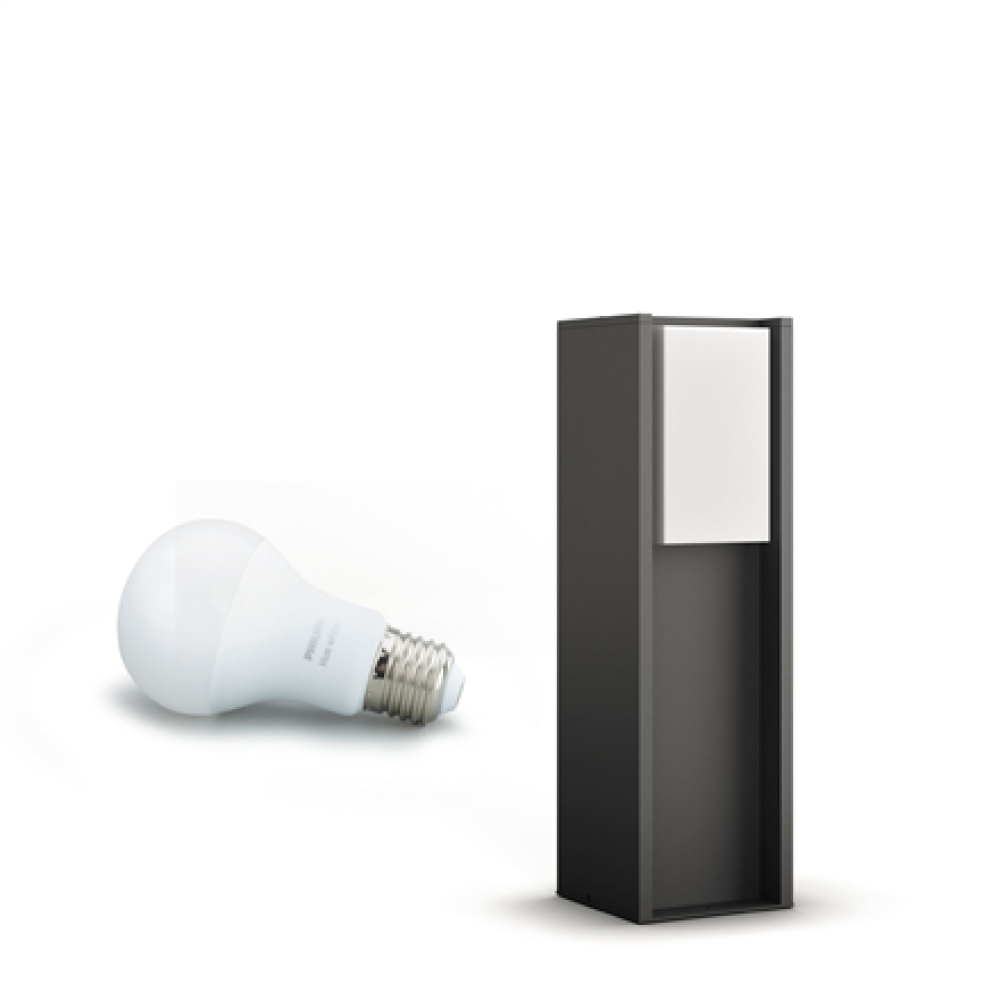 Philips Hue Turaco Outdoor Pedestal Lantern , E27 , 9 W , Warm white