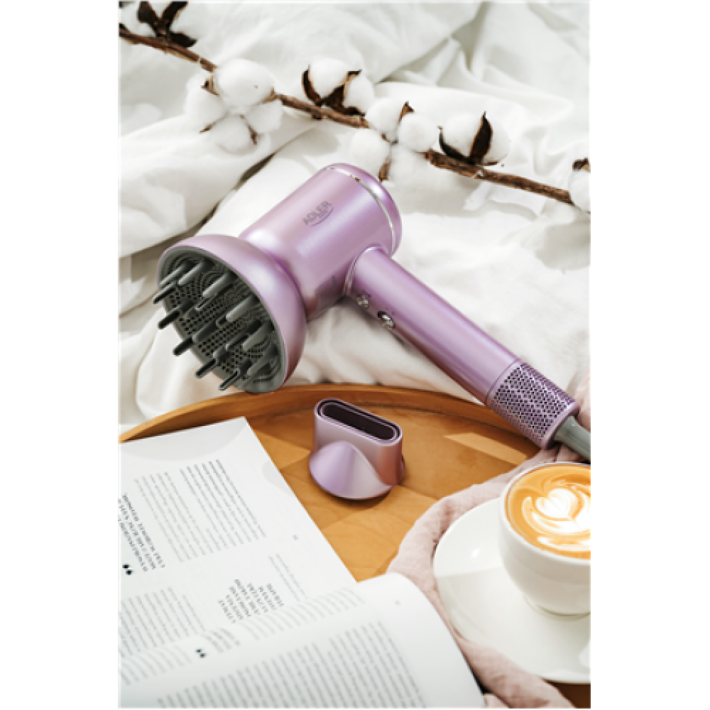 Adler Hair Dryer , AD 2270p SUPERSPEED , 1600 W , Number of temperature settings 3 , Ionic function , Diffuser nozzle , Pink