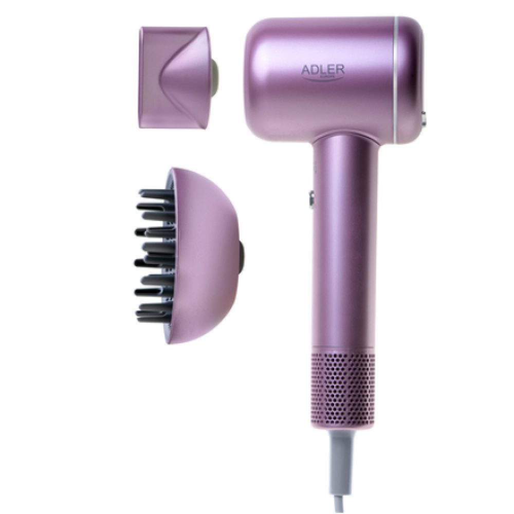 Adler Hair Dryer , AD 2270p SUPERSPEED , 1600 W , Number of temperature settings 3 , Ionic function , Diffuser nozzle , Pink