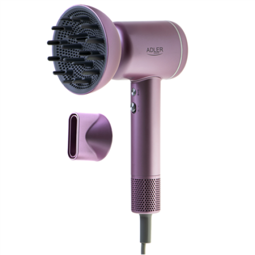 Adler Hair Dryer , AD 2270p SUPERSPEED , 1600 W , Number of temperature settings 3 , Ionic function , Diffuser nozzle , Pink