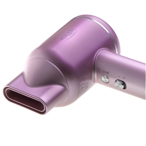 Adler Hair Dryer , AD 2270p SUPERSPEED , 1600 W , Number of temperature settings 3 , Ionic function , Diffuser nozzle , Pink