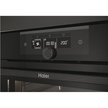 Haier Oven , HWO60SM2F3BH , 70 L , Electric , Hydrolytic , Electronic , Height 59.5 cm , Width 59.5 cm , Black