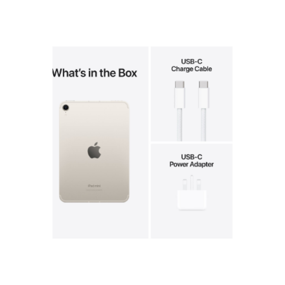Apple iPad Mini (A17 Pro) Wi-Fi + Cellular 256GB Starlight , Apple