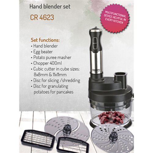 Camry , Blender , CR 4623 , Hand Blender , 1600 W , Number of speeds Variable , Turbo mode , Chopper , Ice crushing , Black