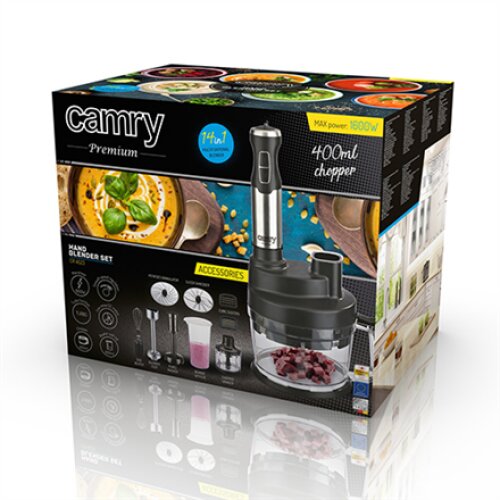 Camry , Blender , CR 4623 , Hand Blender , 1600 W , Number of speeds Variable , Turbo mode , Chopper , Ice crushing , Black