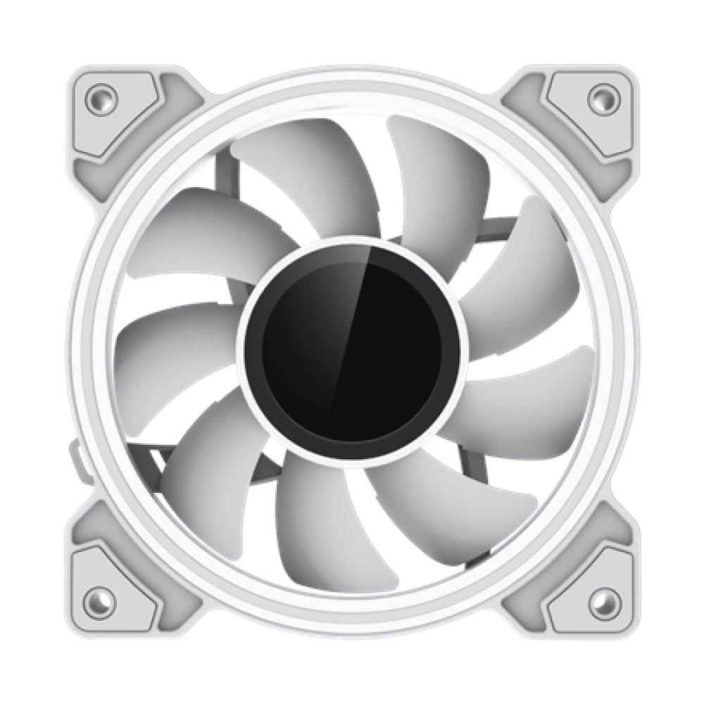 Gamemax Case Fan , DUAL RING INFINITY WH , White