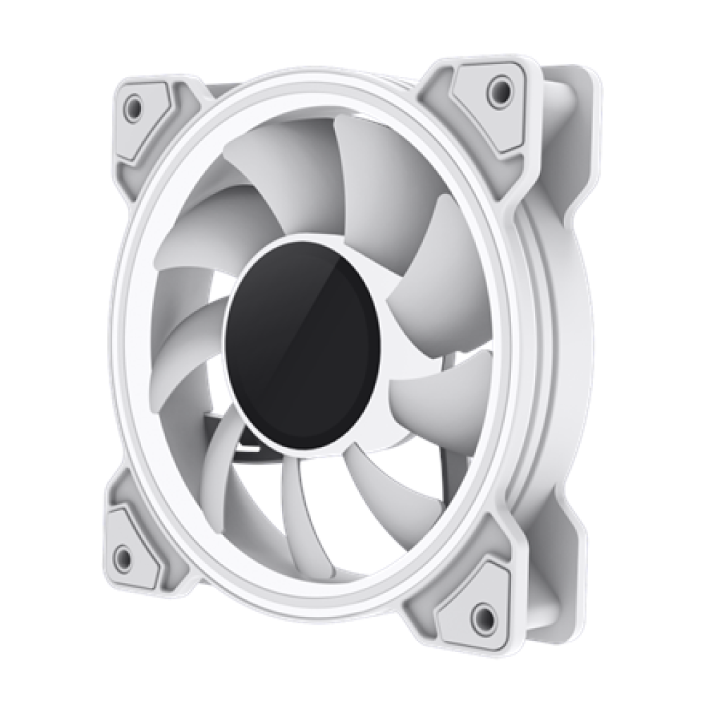 Gamemax Case Fan , DUAL RING INFINITY WH , White