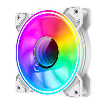 Gamemax Case Fan , DUAL RING INFINITY WH , White