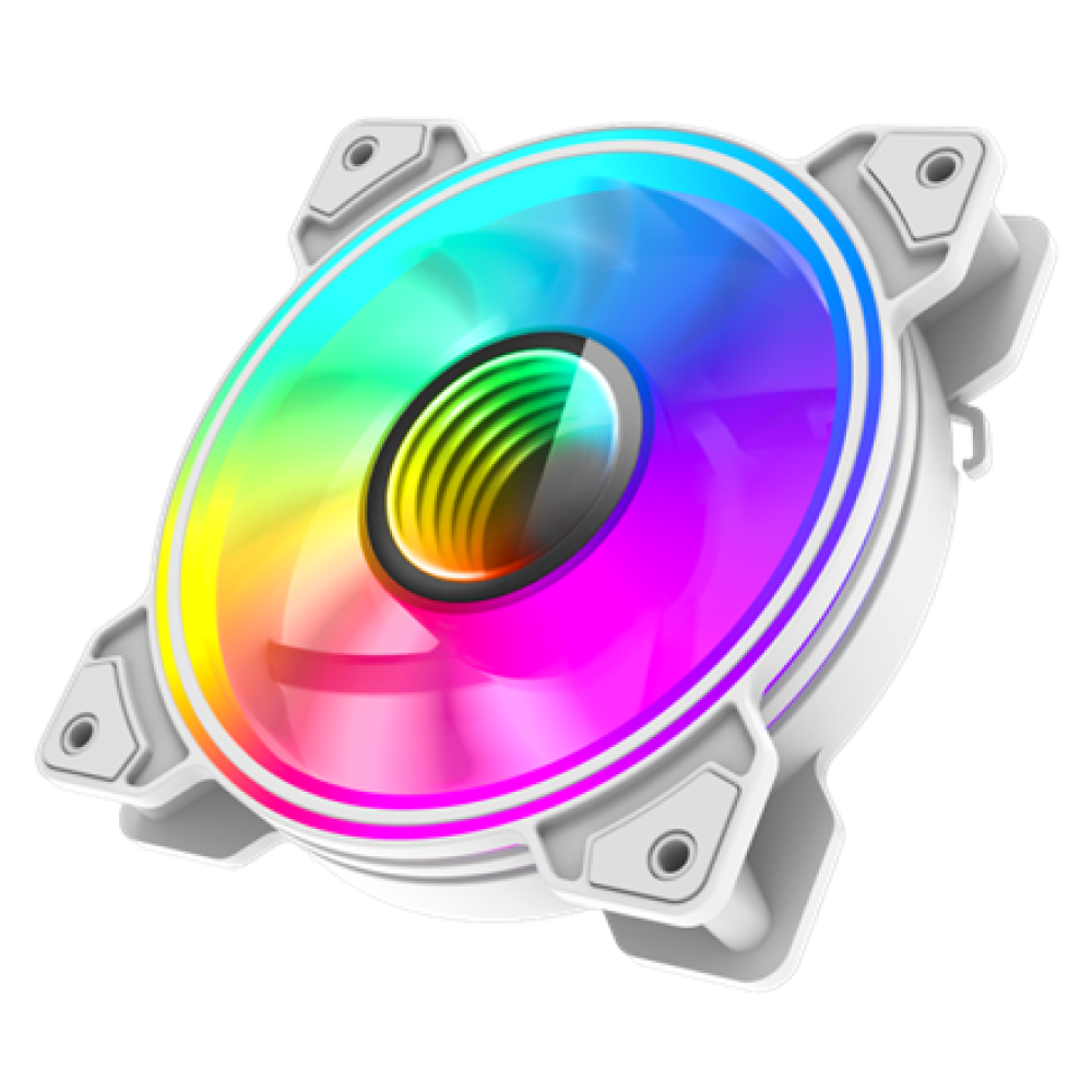 Gamemax Case Fan , DUAL RING INFINITY WH , White