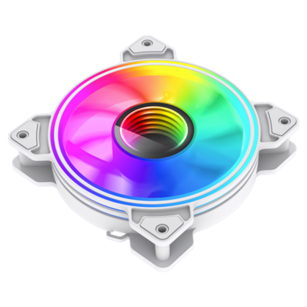 Gamemax Case Fan , DUAL RING INFINITY WH , White