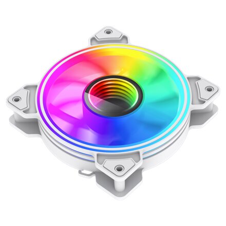 Gamemax Case Fan , DUAL RING INFINITY WH , White