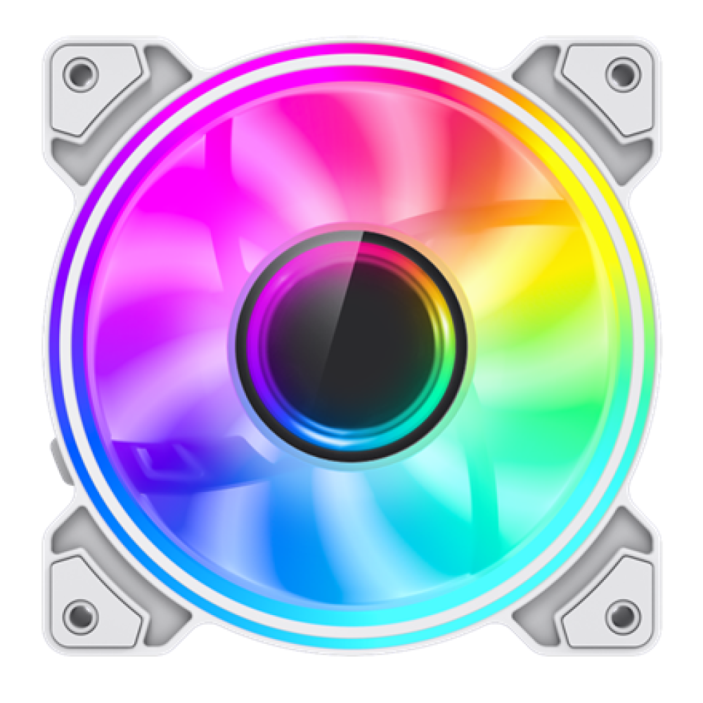 Gamemax Case Fan , DUAL RING INFINITY WH , White