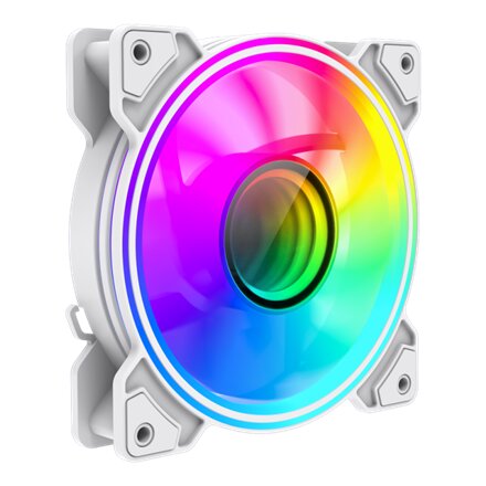 Gamemax Case Fan , DUAL RING INFINITY WH , White