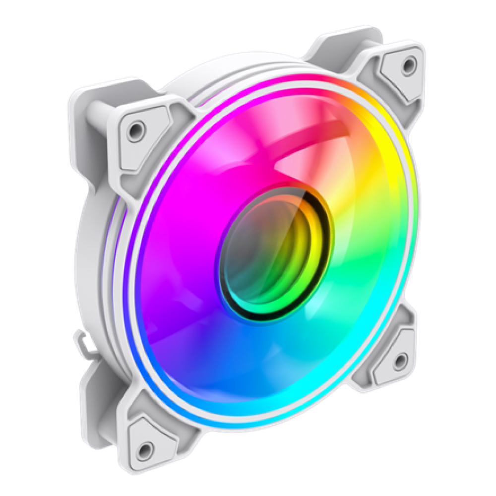 Gamemax Case Fan , DUAL RING INFINITY WH , White